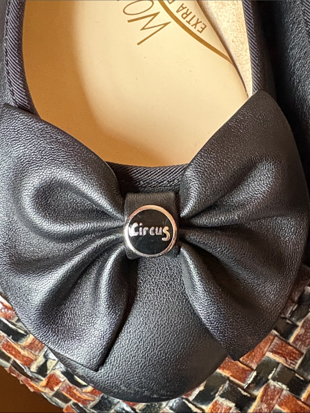 Circus by Sam Edelman Black Bow-Accent Ballet Flats Size 8 - Picture 5 of 8
